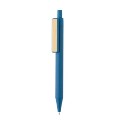 Długopis z bambusowym klipem, RABS - niebieski (P611.085)