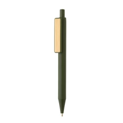 Długopis z bambusowym klipem, RABS - zielony (P611.087)
