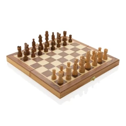 Drewniany zestaw do gry w szachy - brązowy (P940.129)