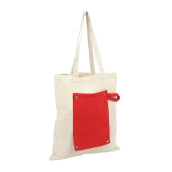 Bawełniana torba na zakupy, składana - czerwony (V7297-05)