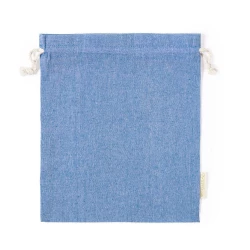Duży worek z bawełny z recyklingu - niebieski (V8273-11)