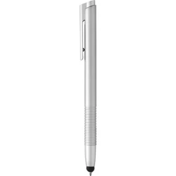 Plastikowy długopis z touchpenem - Srebrny (IP13147190)