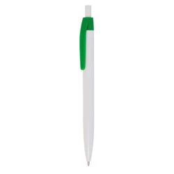 Długopis plastikowy z kolorowym klipsem - Zielony (IP13140542)