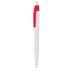 Długopis plastikowy z kolorowym klipsem - Czerwony (IP13140552)