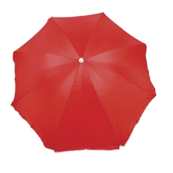 Parasol plażowy z nylonu 190T, z etui - Czerwony (IP28008352)
