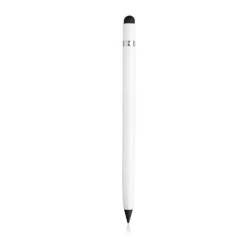 Aluminiowy niekończący się ołówek z touch penem - Biały (IP29013500)