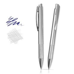 Zestaw: plastikowy długopis i ołówek mechaniczny - Srebrny (IP33036590)