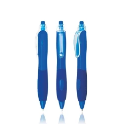 Długopis plastikowy z przezroczystymi detalami - Royal blue (IP13124264)