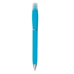 Długopis plastikowy z zakreślaczem 2w1 - Sky Blue (IP13134362)