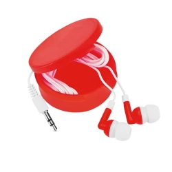 Słuchawki w plastikowym pudełku, 3,5 mm - Czerwony (IP11013352)