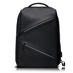 Plecak na laptopa z odblaskowymi detalami - Czarny (IP31039511)
