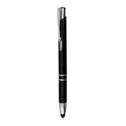 Plastikowy długopis z touchpenem - Czarny (IP13148011)