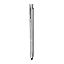 Plastikowy długopis z touchpenem - Srebrny (IP13148090)