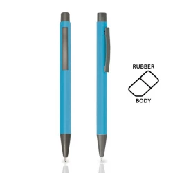 Długopis metalowy aluminiowy soft touch - Tourquise Blue (IP13148763)