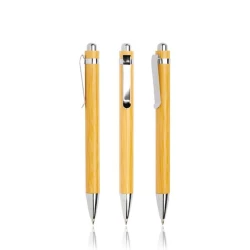 Długopis bambusowy z metalowym klipsem - Light Brown (IP13149238)