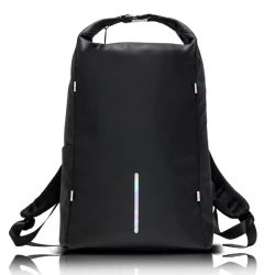 Antykradzieżowy plecak na laptopa z odblaskowymi detalami - Czarny (IP31039611)