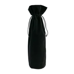 Aksamitna torba prezentowa na 1 butelkę - Czarny (IP31111011)