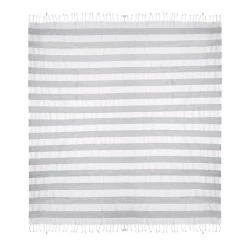 Podwójny bawełniany ręcznik plażowy - Light grey (IP28009995)