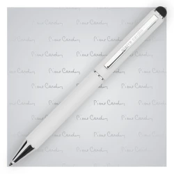 Długopis metalowy touch pen, soft touch CLAUDIE Pierre Cardin - Biały (B0102000IP306)
