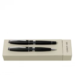 Zestaw upominkowy Cerruti 1881 długopis i pióro kulkowe - NSR9904A + NSR9905A - Czarny (NPBR990A)