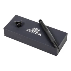 Zestaw upominkowy Festina długopis i spinki do mankietów - FJM221A + FSC1524D - Czarny (FPBM152D)