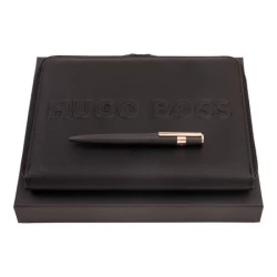 Zestaw upominkowy HUGO BOSS długopis i teczka A5 - HSV2854E + HTM209A - Czarny (HPBM285E)