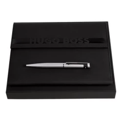 Zestaw upominkowy HUGO BOSS długopis i teczka A5 - HDM309A + HSW3674B - Czarny (HPBM367B)