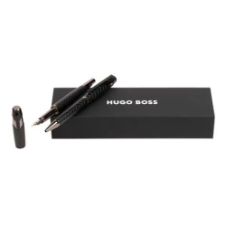 Zestaw upominkowy HUGO BOSS długopis i pióro wieczne - HSS2522A + HSS2524A - Czarny (HPBP252A)
