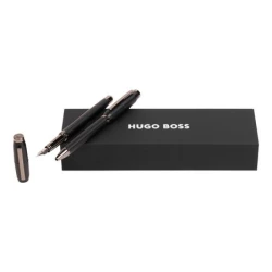 Zestaw upominkowy HUGO BOSS długopis i pióro wieczne - HSW2632A + HSW2634A - Czarny (HPBP263A)