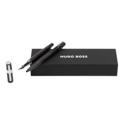 Zestaw upominkowy HUGO BOSS długopis i pióro wieczne - HSV2852A + HSV2854A - Czarny (HPBP285A)