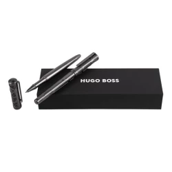 Zestaw upominkowy HUGO BOSS długopis i pióro wieczne - HSS3082D + HSS3084D - Szary (HPBP308D)