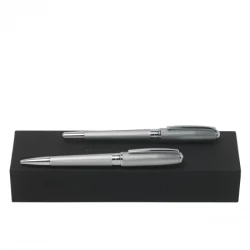 Zestaw upominkowy HUGO BOSS długopis i pióro wieczne - HSW7442B + HSW7444B - Srebrny (HPBP744B)