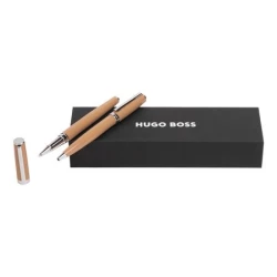 Zestaw upominkowy HUGO BOSS długopis i pióro kulkowe - HSN2544Z + HSN2545Z - Beżowy (HPBR254Z)
