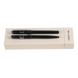Zestaw upominkowy Cerruti 1881 długopis i pióro wieczne - NSC3282A + NSC3284A - Czarny (NPBP328A)