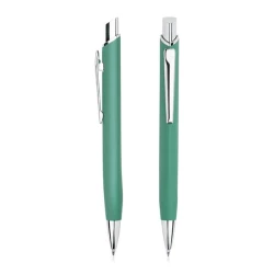 Metalowy dłługopis z gumowanym wykończeniem - Ciemno zielony (IP13150644)