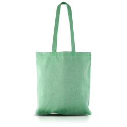 Bawełniana torba 150g z recyklingu z długą rączką - Zielony (IP31111442)