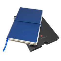 Notes Pierre Cardin Highscribe A5 z metalowymi krawędziami - Niebieski - (B9000101IP3-04)
