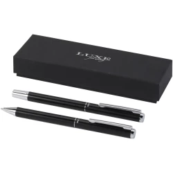 Lucetto zestaw upominkowy obejmujący długopis kulkowy z aluminium z recyklingu i pióro kulkowe (10783890)