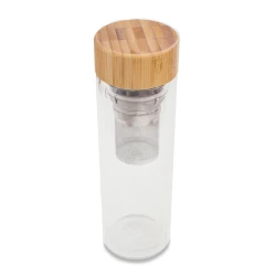 Szklana butelka z zaparzaczem Celle 420 ml, transparentny (R08234.00)