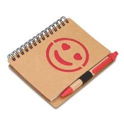 Notes gładki Smile, czerwony (R64269.08)
