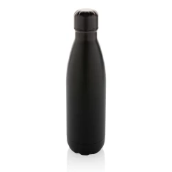 Butelka sportowa 500 ml Eureka, stal nierdzewna z recyklingu - czarny (P435.721)