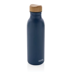 Butelka sportowa 600 ml, stal nierdzewna z recyklingu - niebieski (P438.065)