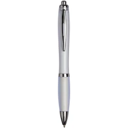 Curvy ballpoint pen with frosted barrel and grip (21033500)