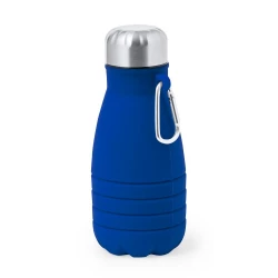 Składana butelka sportowa 550 ml z karabińczykiem - niebieski (V1311-11)