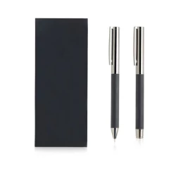 Zestaw metalowe pióro kulkowe oraz długopis - Czarny (IP33038411)