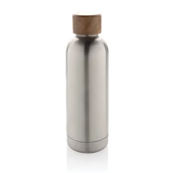 Butelka termiczna 500 ml Wood, stal nierdzewna z recyklingu - silver (P435.532)