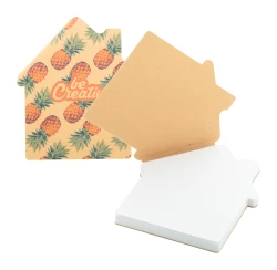 CreaStick House Eco personalizowany notatnik z kartkami samoprzylepnymi - naturalny (AP716763)