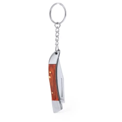 Brelok do kluczy, nóż składany, scyzoryk - drewno (V2100-17)