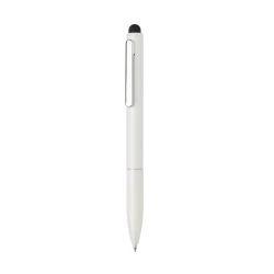 Długopis, touch pen Kymi, aluminium z recyklingu - biały (P611.233)