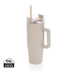 Kubek podróżny 900 ml Tana, plastik z recyklingu - beżowy (P437.1019)
